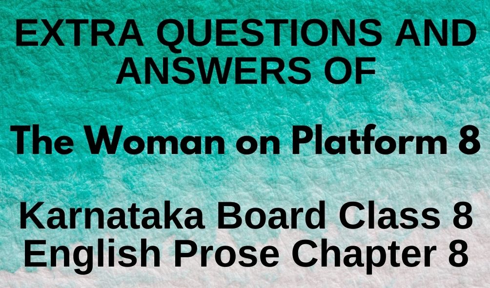 The Woman on Platform 8 Chapter 8 Extra questions and answers of Karnataka BOARD CLASS 8 ENGLISH Prose