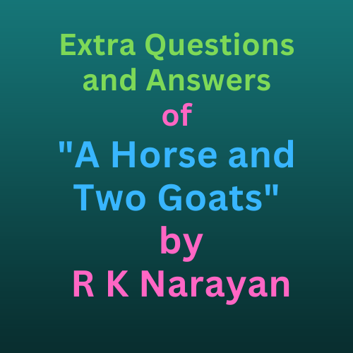 Extra Questions and Answers of A Horse and Two Goats by R K Narayan 